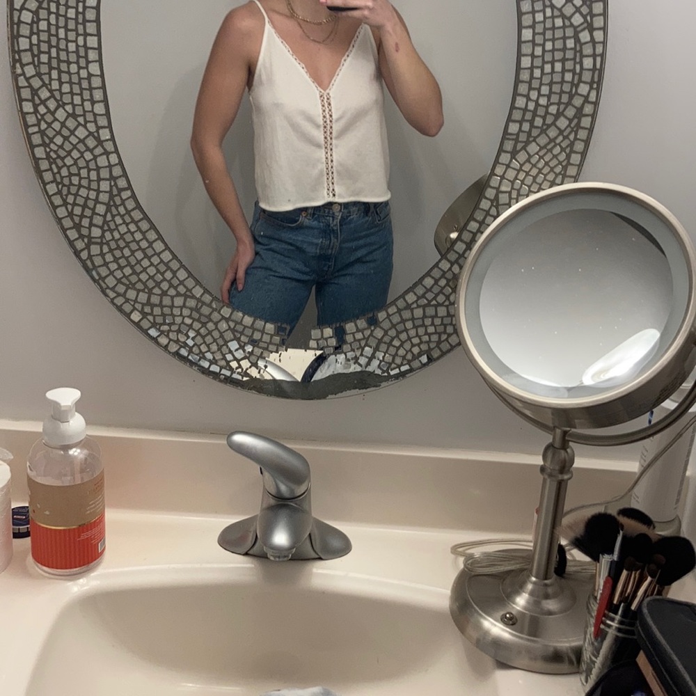 $5 ADD ON H&M White Cutout Tank Top